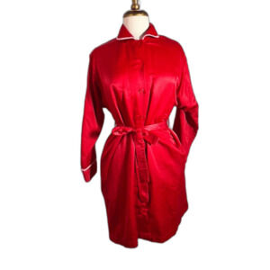 Sanchez Too Robe Pajamas Size S 90's Vintage Bold Romantic Academia Nightshirt